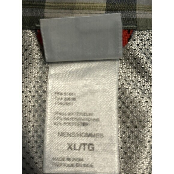 Adventure The North Face Men’s Short Sleeve Button Up Shirt XL Green Gray Plaid - Picture 14 of 16